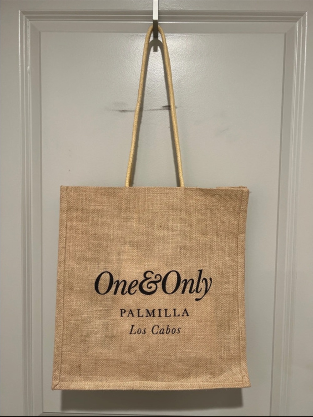 Palmilla Los Cabos Jute Tote Bag in Natural